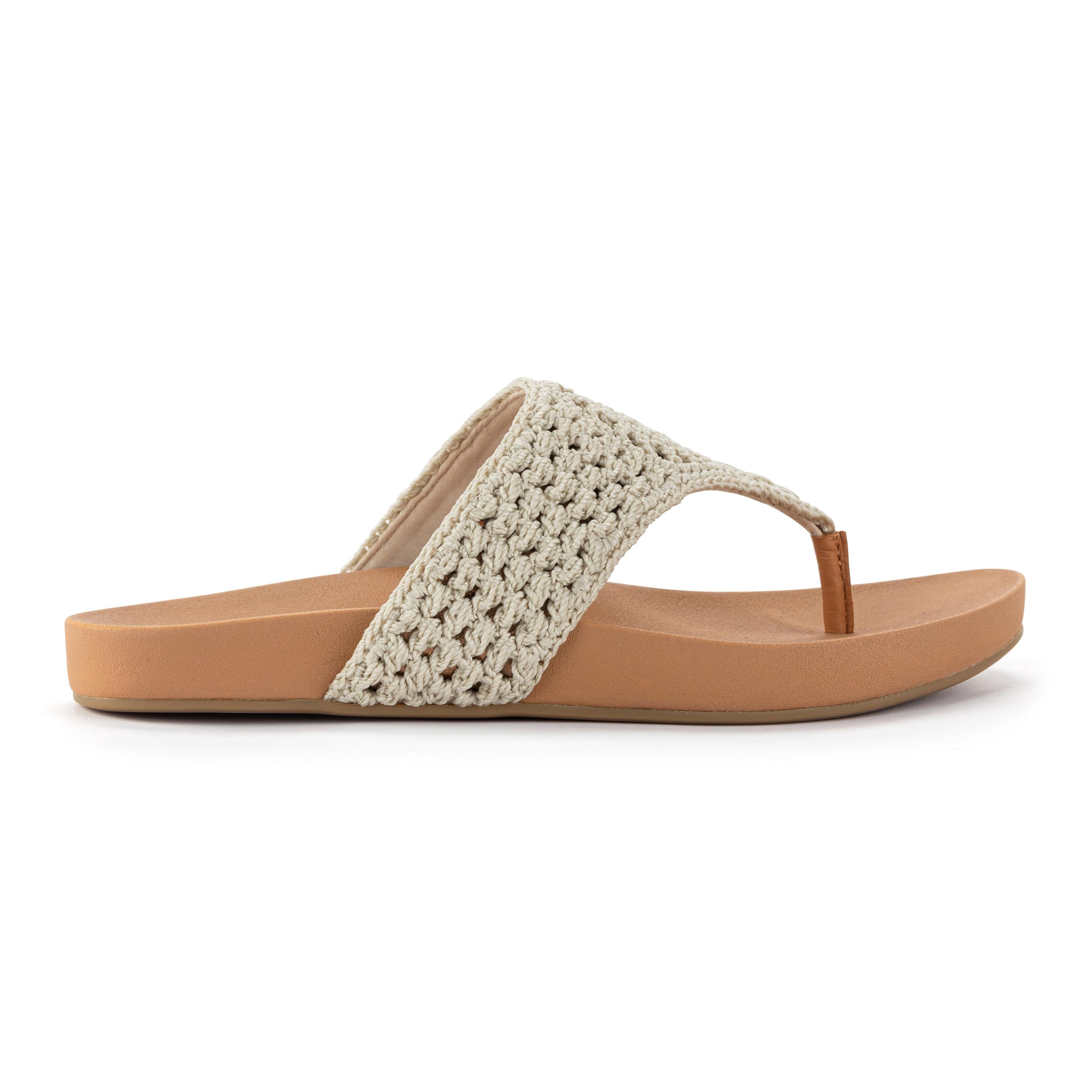 The Sak Everly Sandal - Hand Crochet - Natural Medallion