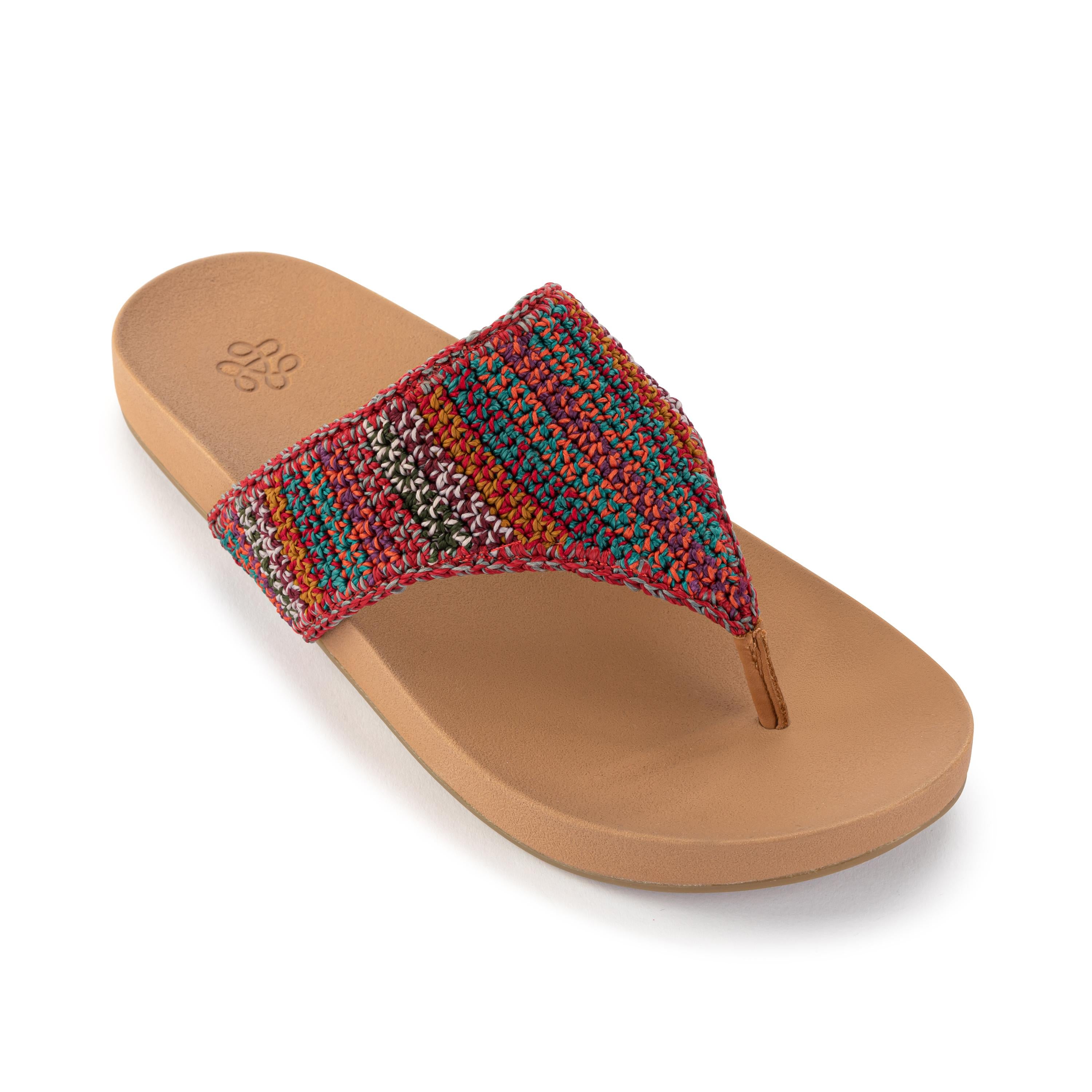 The Sak Everly Sandal - Hand Crochet - Sunset Stripe