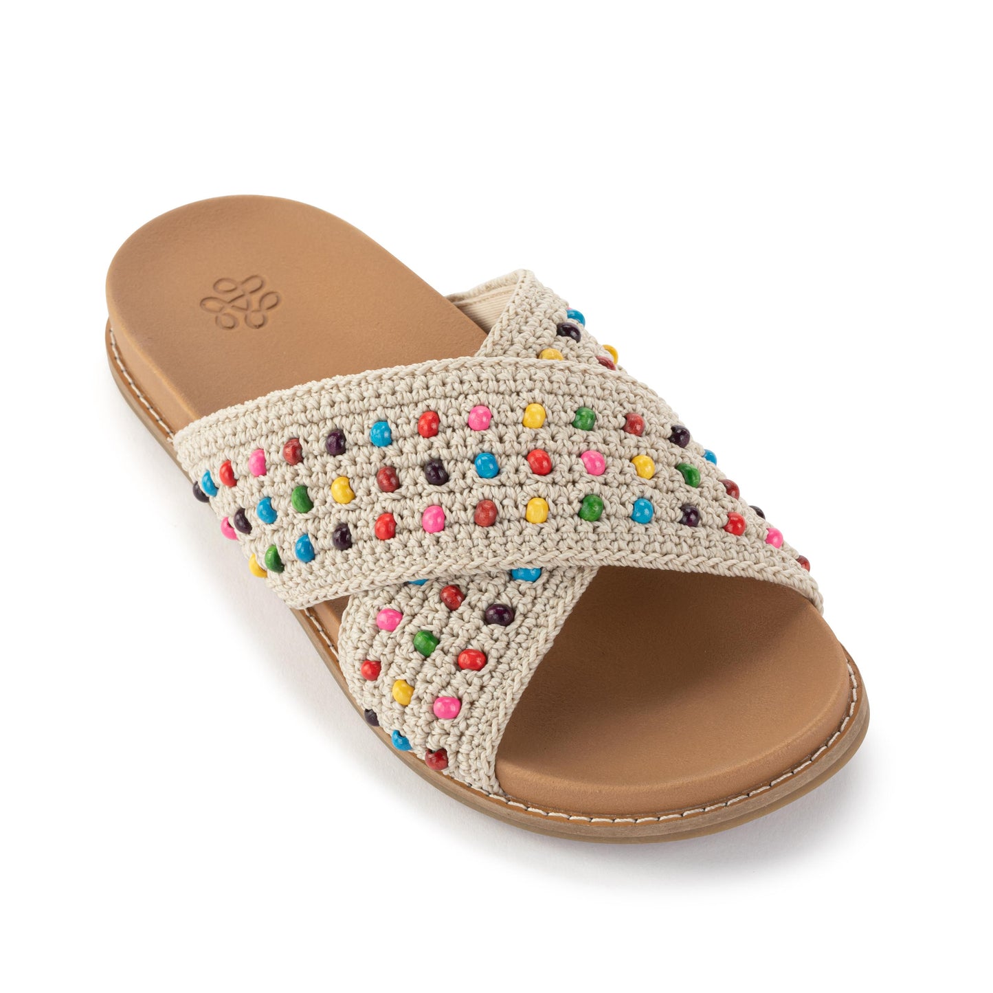 The Sak Penelope Sandal Crochet - Ecru Multi Beads