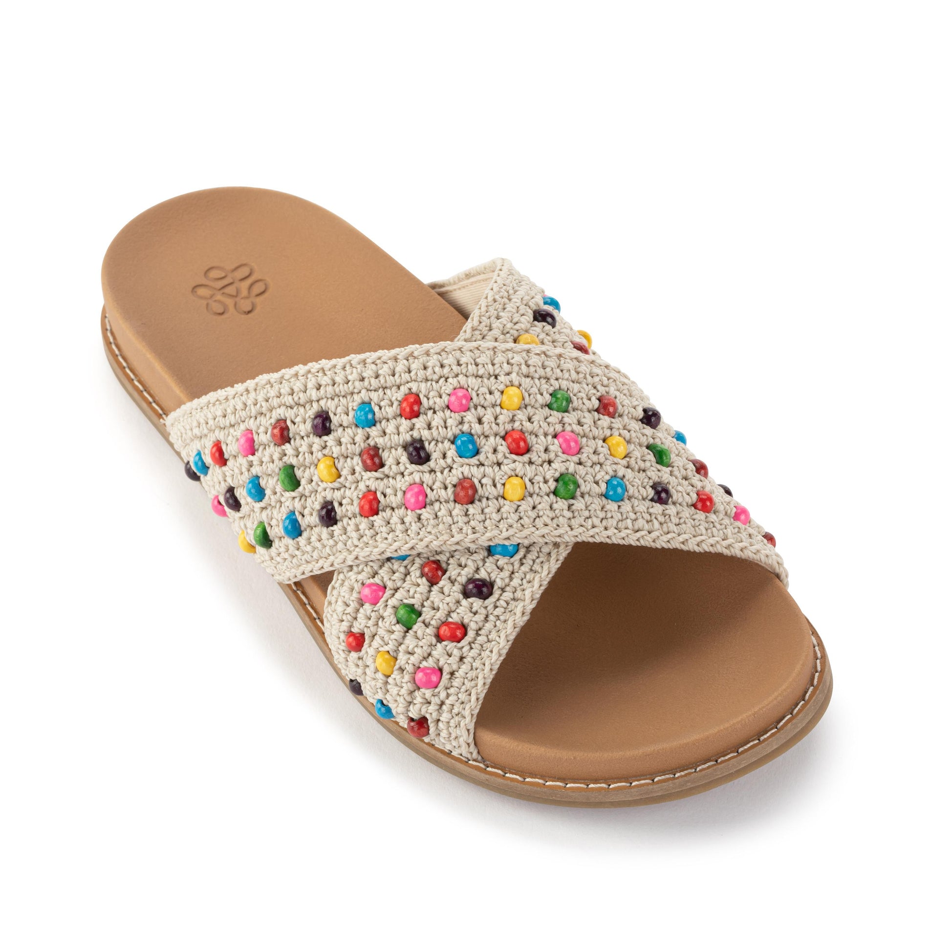 The Sak Penelope Sandal Crochet - Ecru Multi Beads