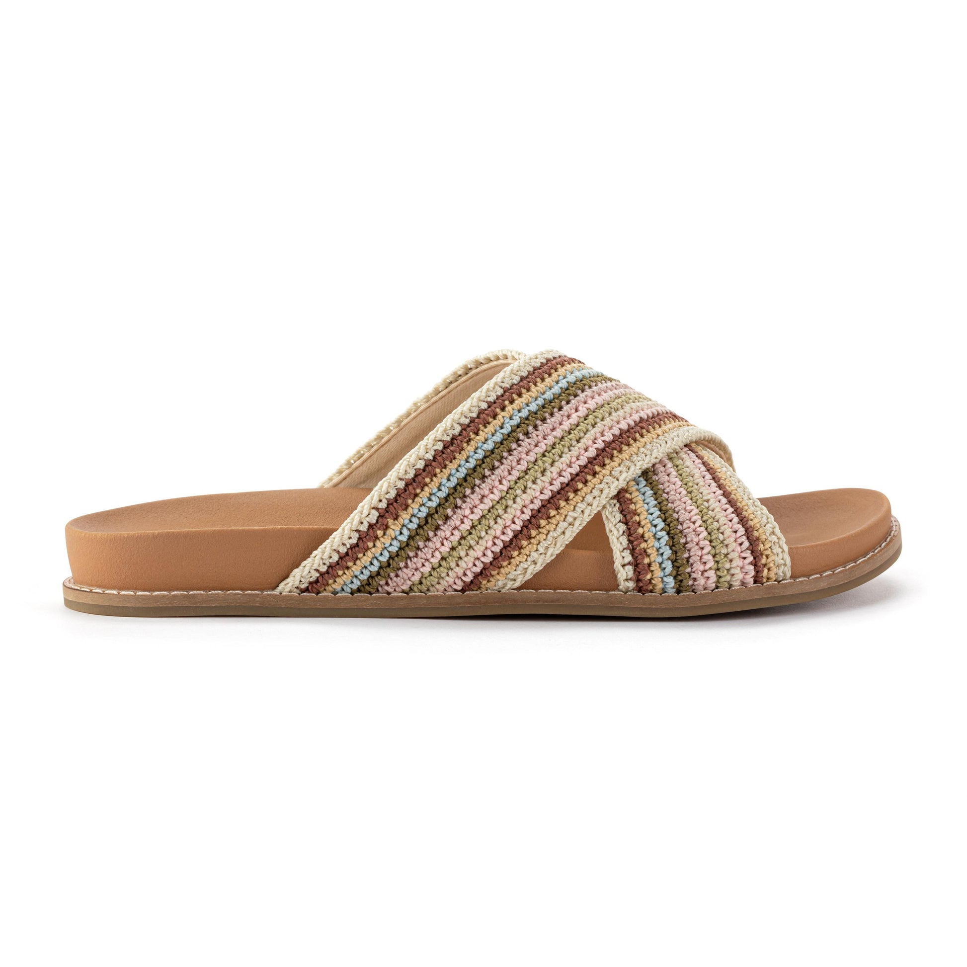 The Sak Penelope Sandal Crochet - Pink Multi Stripe