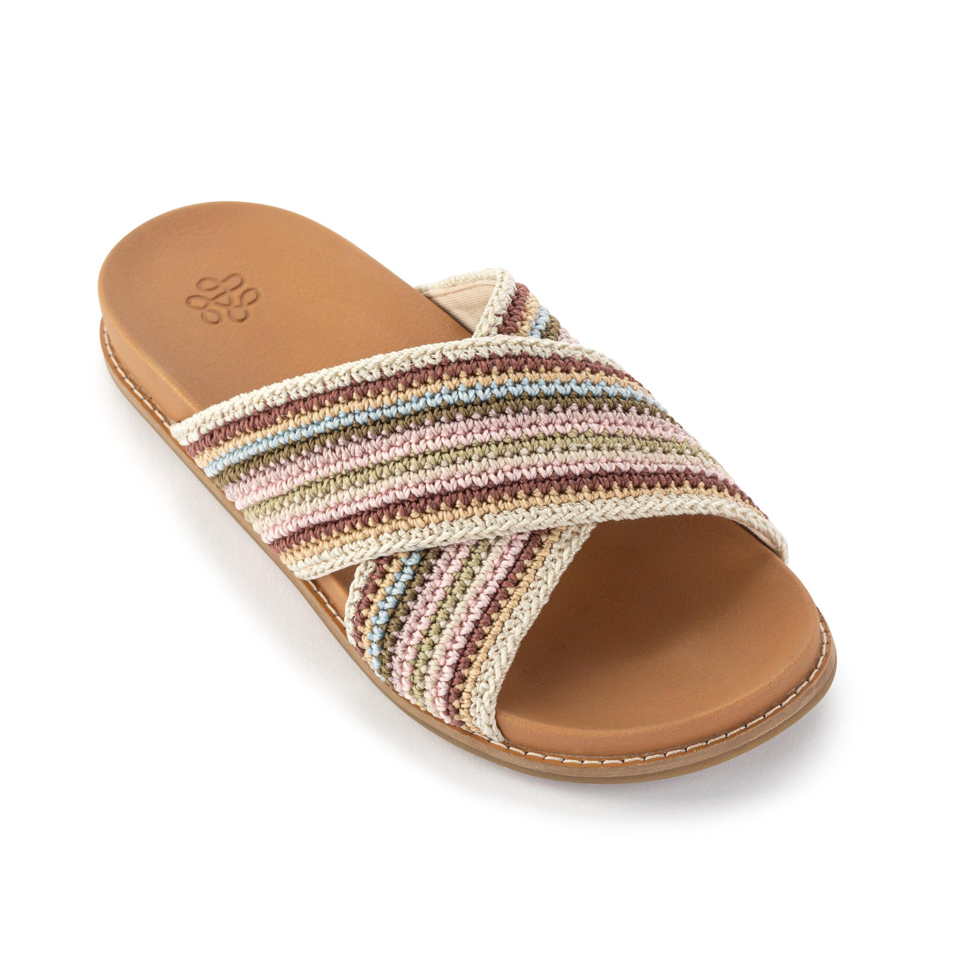 The Sak Penelope Sandal Crochet - Pink Multi Stripe