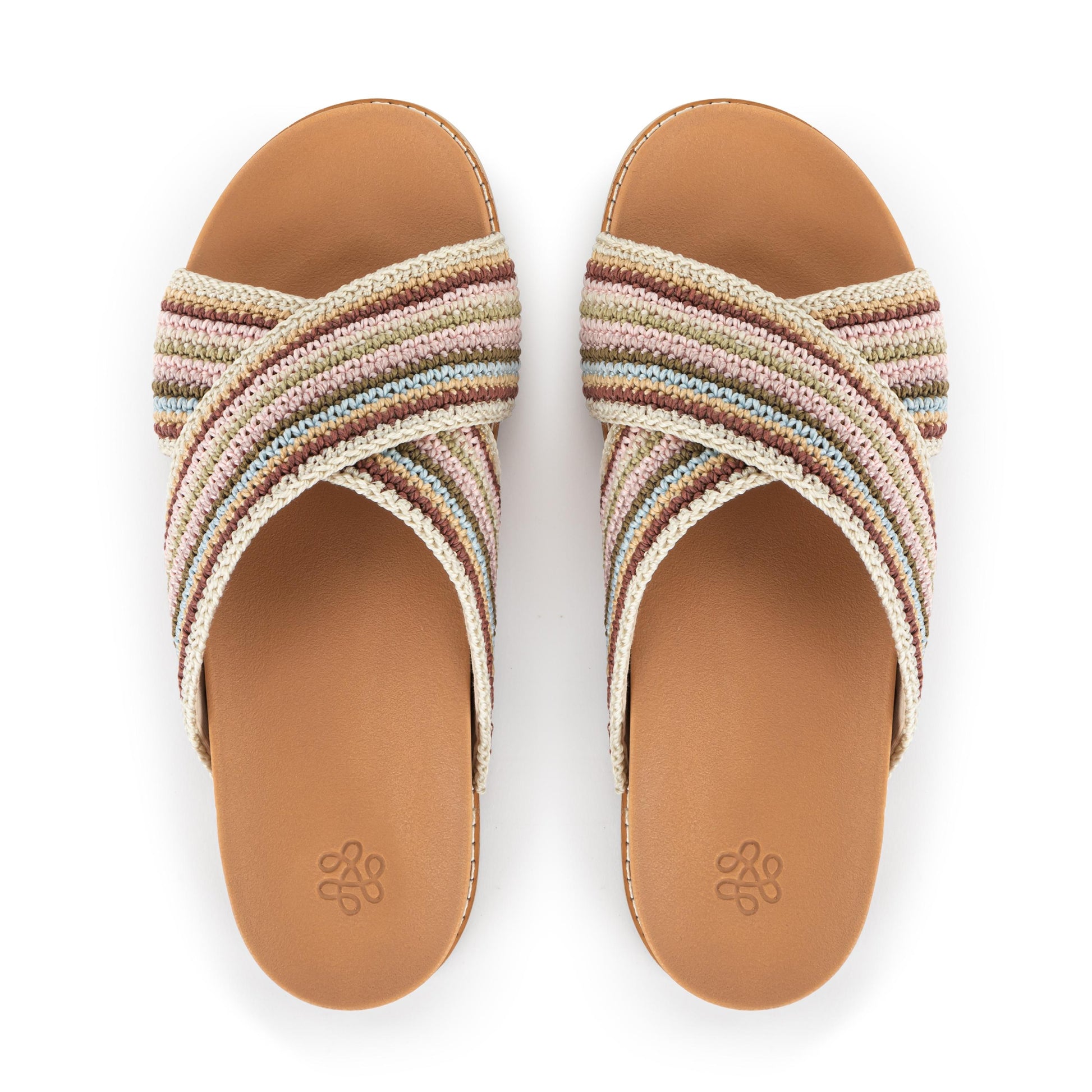 The Sak Penelope Sandal Crochet - Pink Multi Stripe