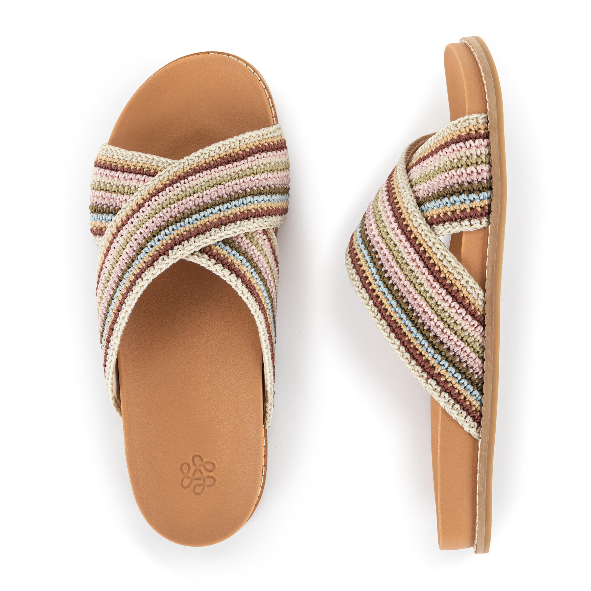 The Sak Penelope Sandal Crochet - Pink Multi Stripe
