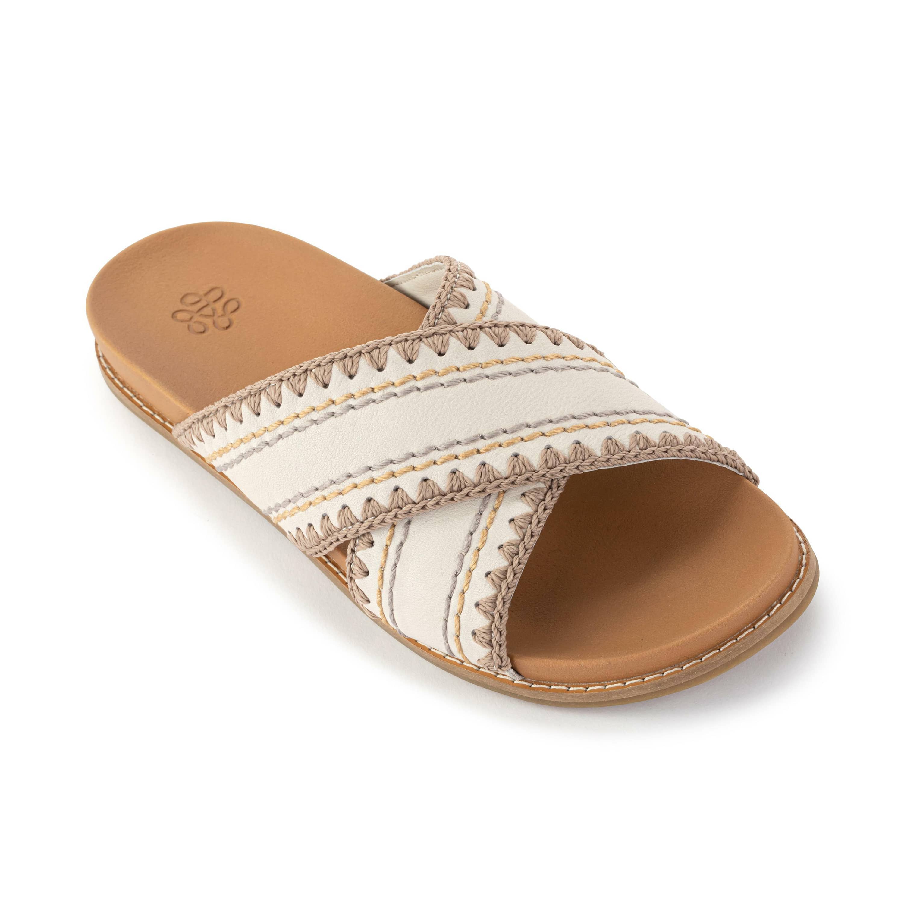 The Sak Penelope Sandal - Leather - Stone Neutral Seminyak