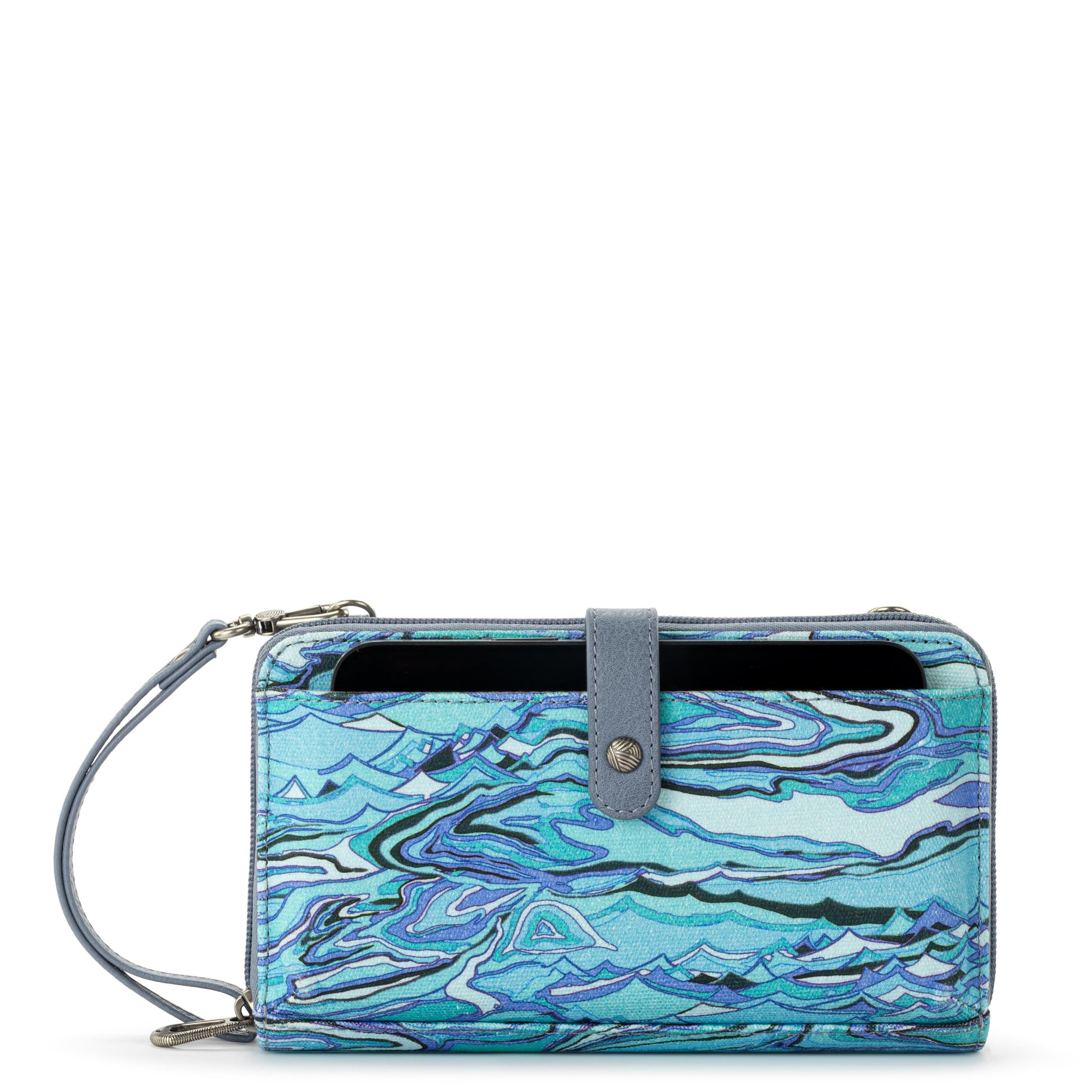 Sakroots Large Smartphone Crossbody Canvas - |Reef Water Nation|