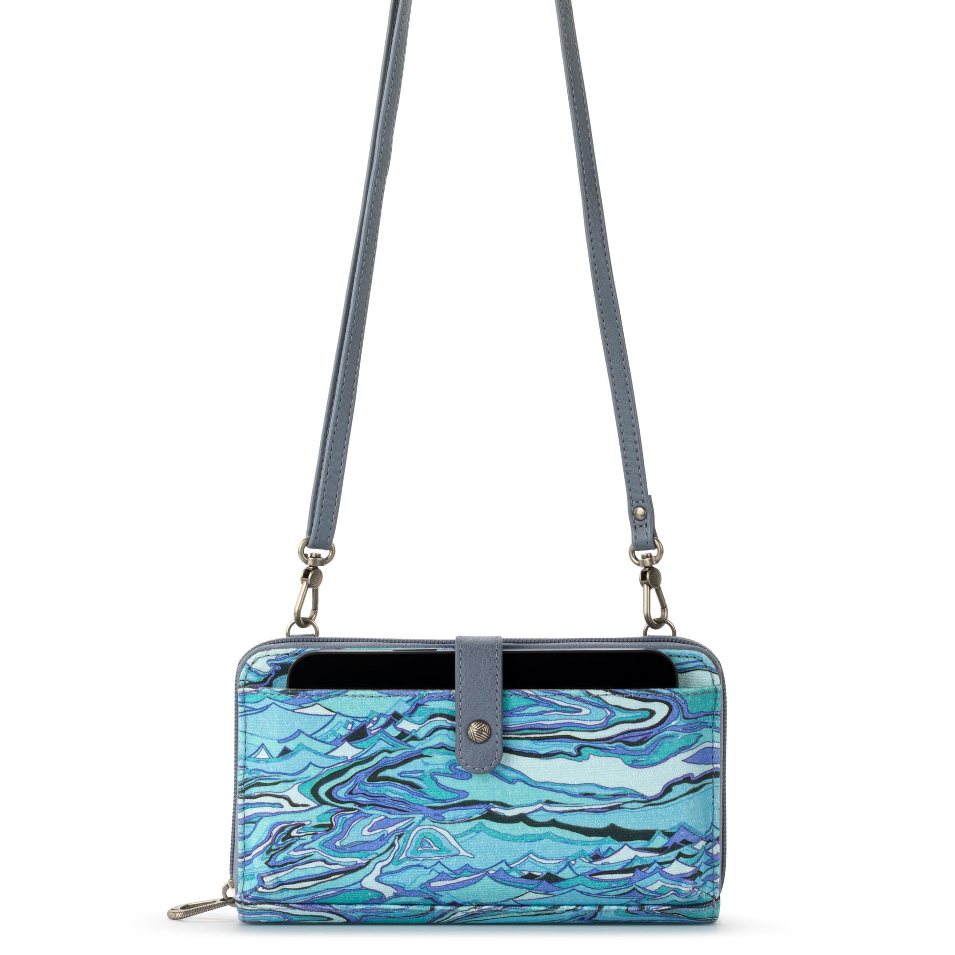 Sakroots Large Smartphone Crossbody Canvas - |Reef Water Nation|