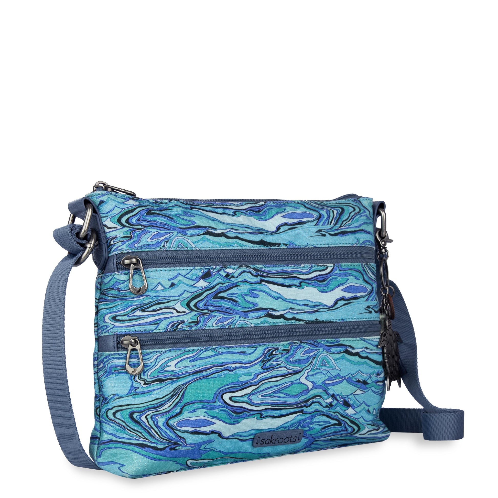 Sakroots Basic Crossbody Canvas - Reef Water Nation