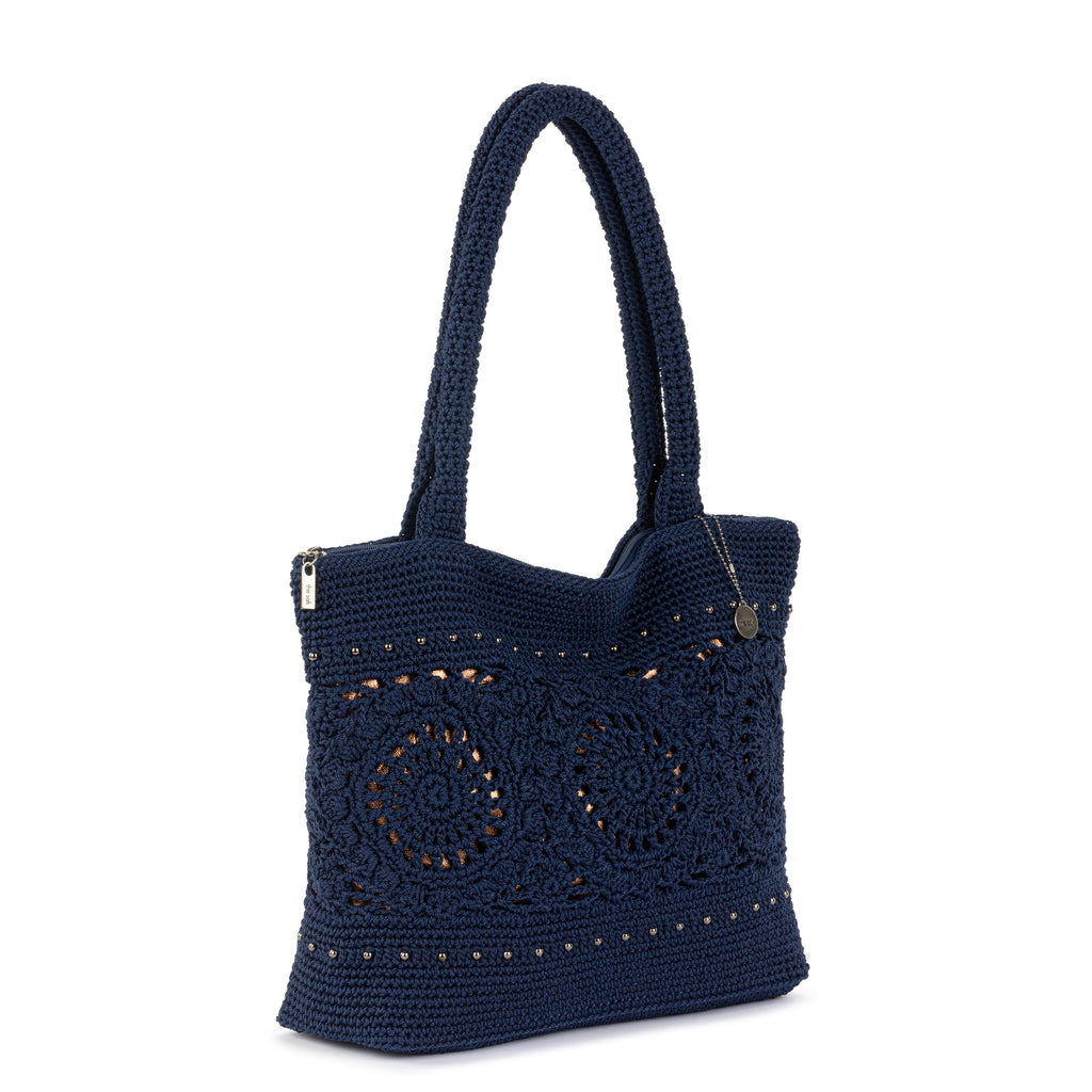 The Sak Crafted Classic Carryall - Hand Crochet - Denim Medallion