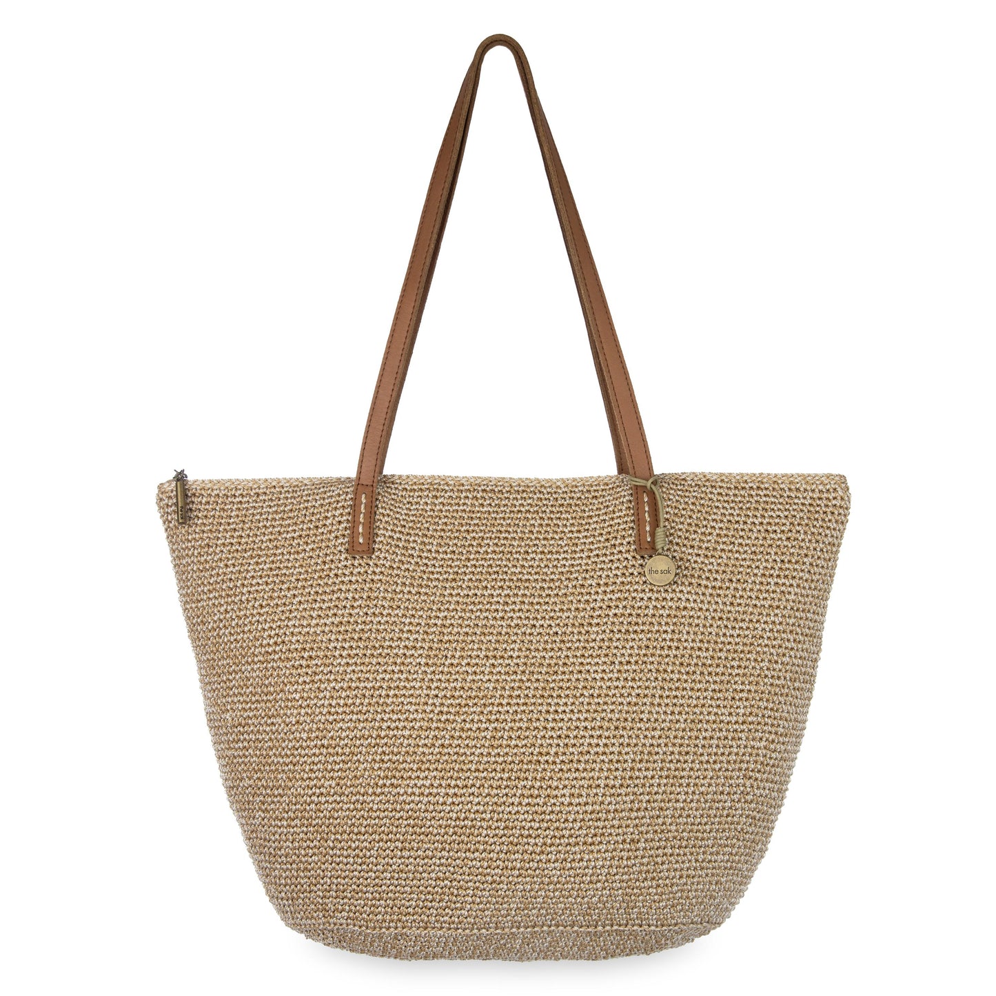 The Sak Faye Large Tote Crochet - Bamboo Static