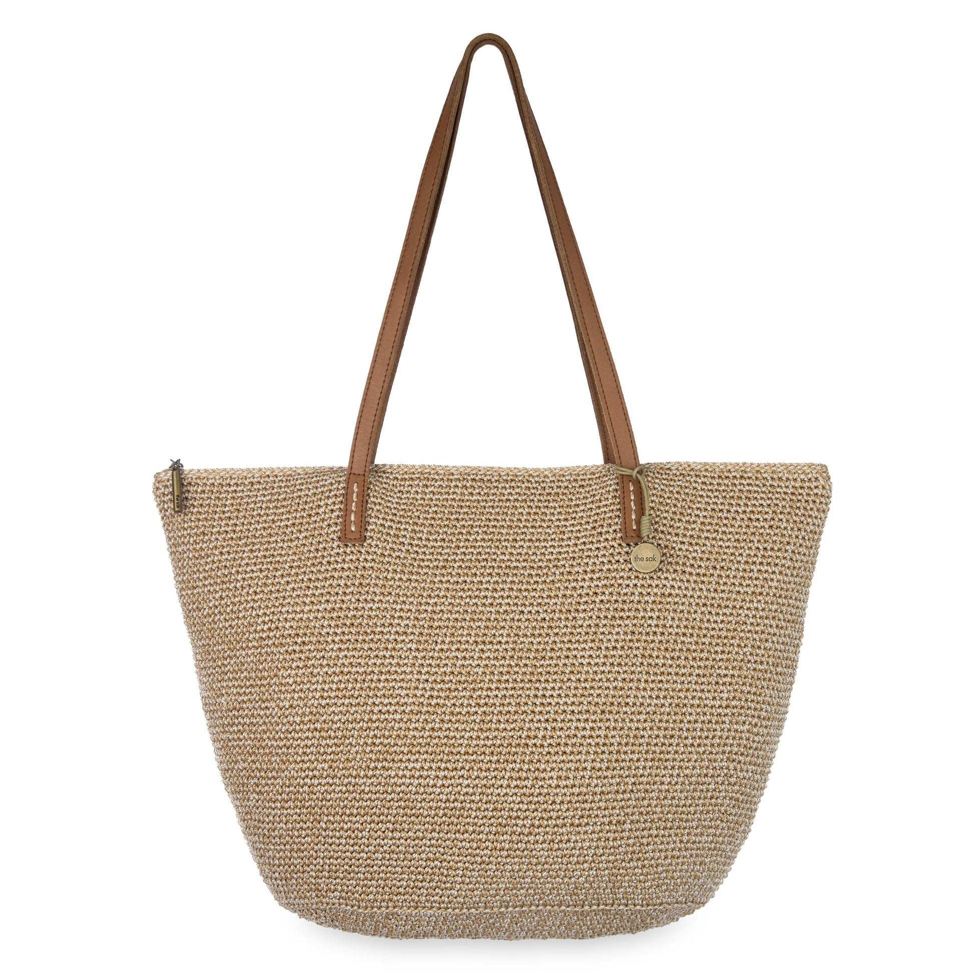 The Sak Faye Large Tote Crochet - Bamboo Static