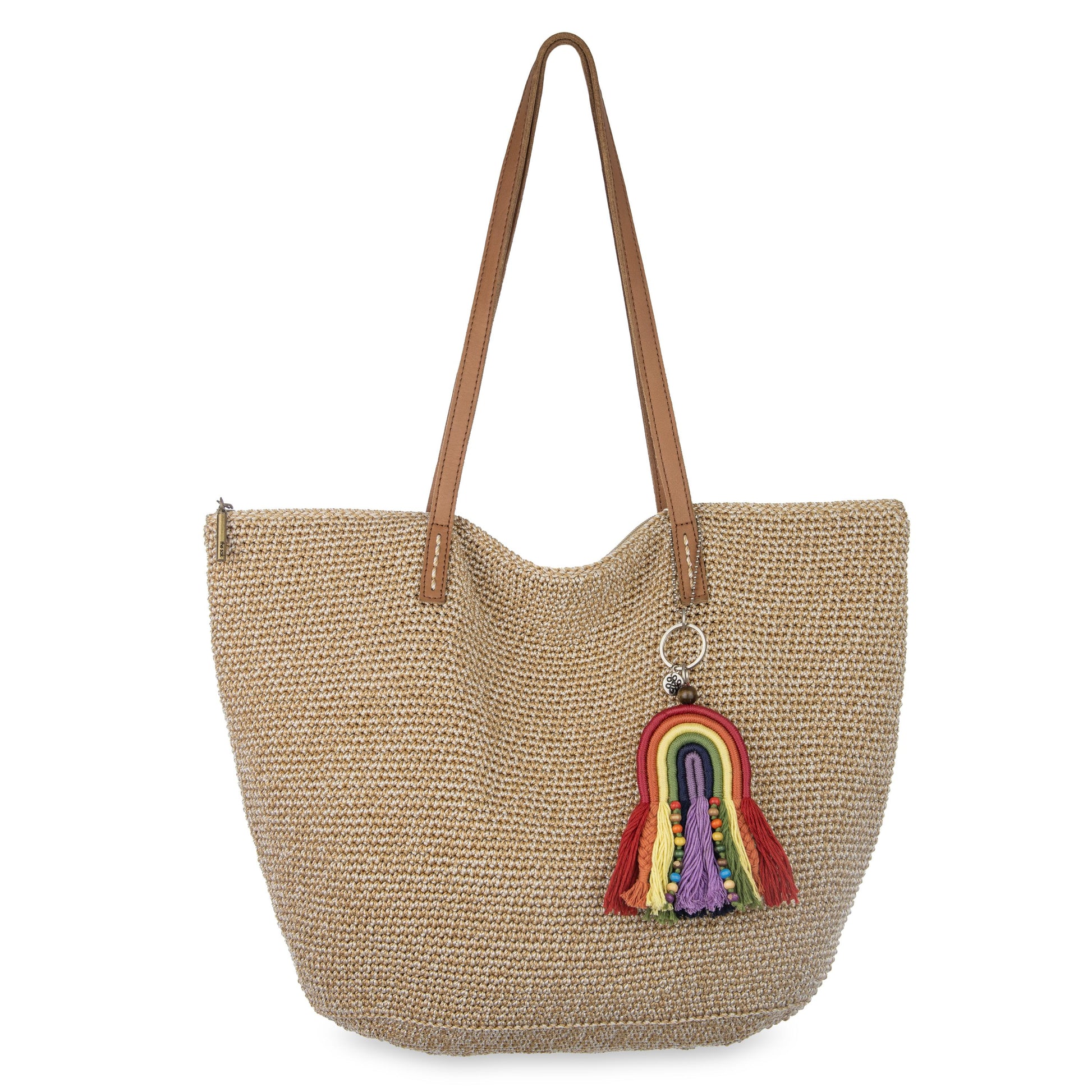 The Sak Faye Large Tote Crochet - Bamboo Static