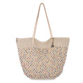 The Sak Faye Large Tote - Hand Crochet - Ecru Multi Beads