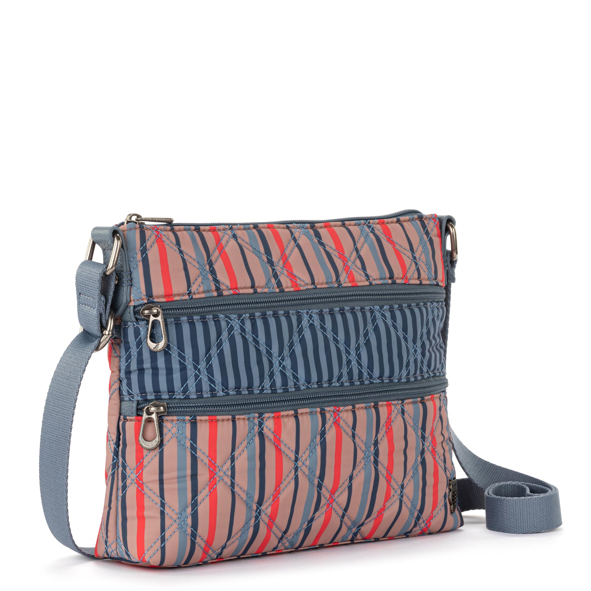 Sakroots Basic Crossbody EcoTwill - Vintage Multi Stripe Diamond Quilted