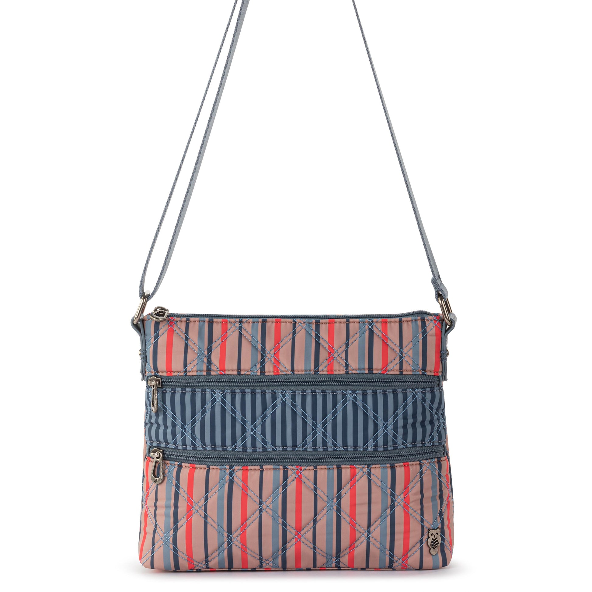 Sakroots Basic Crossbody EcoTwill - Vintage Multi Stripe Diamond Quilted