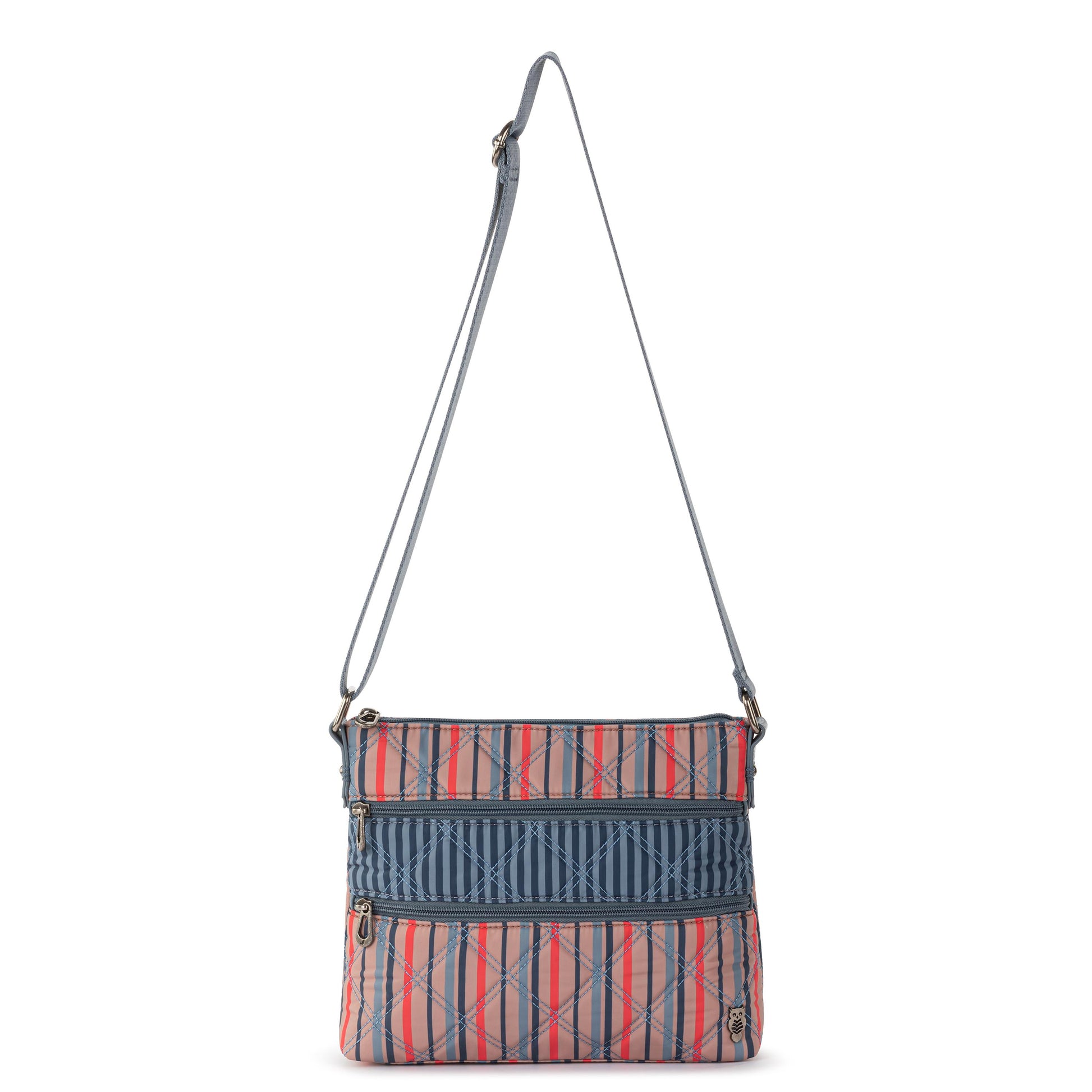 Sakroots Basic Crossbody EcoTwill - Vintage Multi Stripe Diamond Quilted