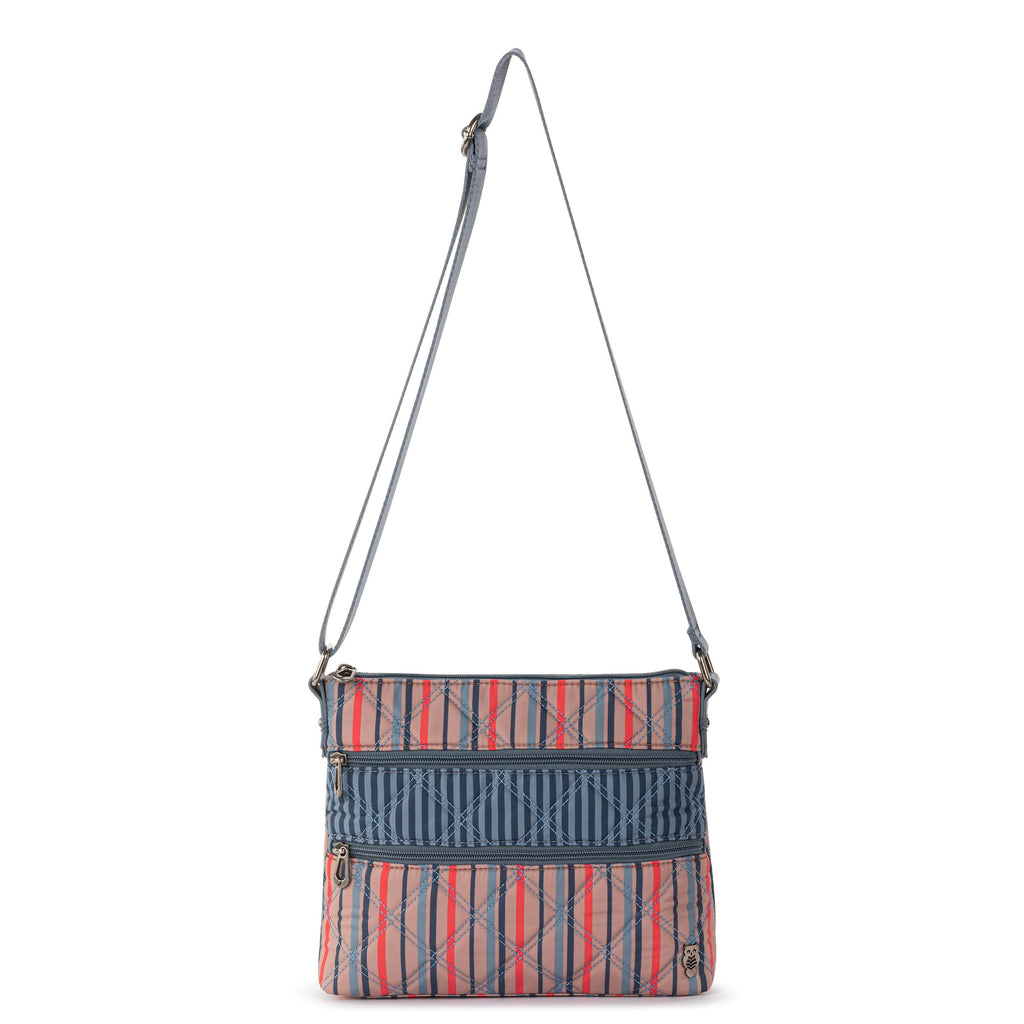 Sakroots Basic Crossbody - EcoTwill - Vintage Multi Stripe Diamond Quilted