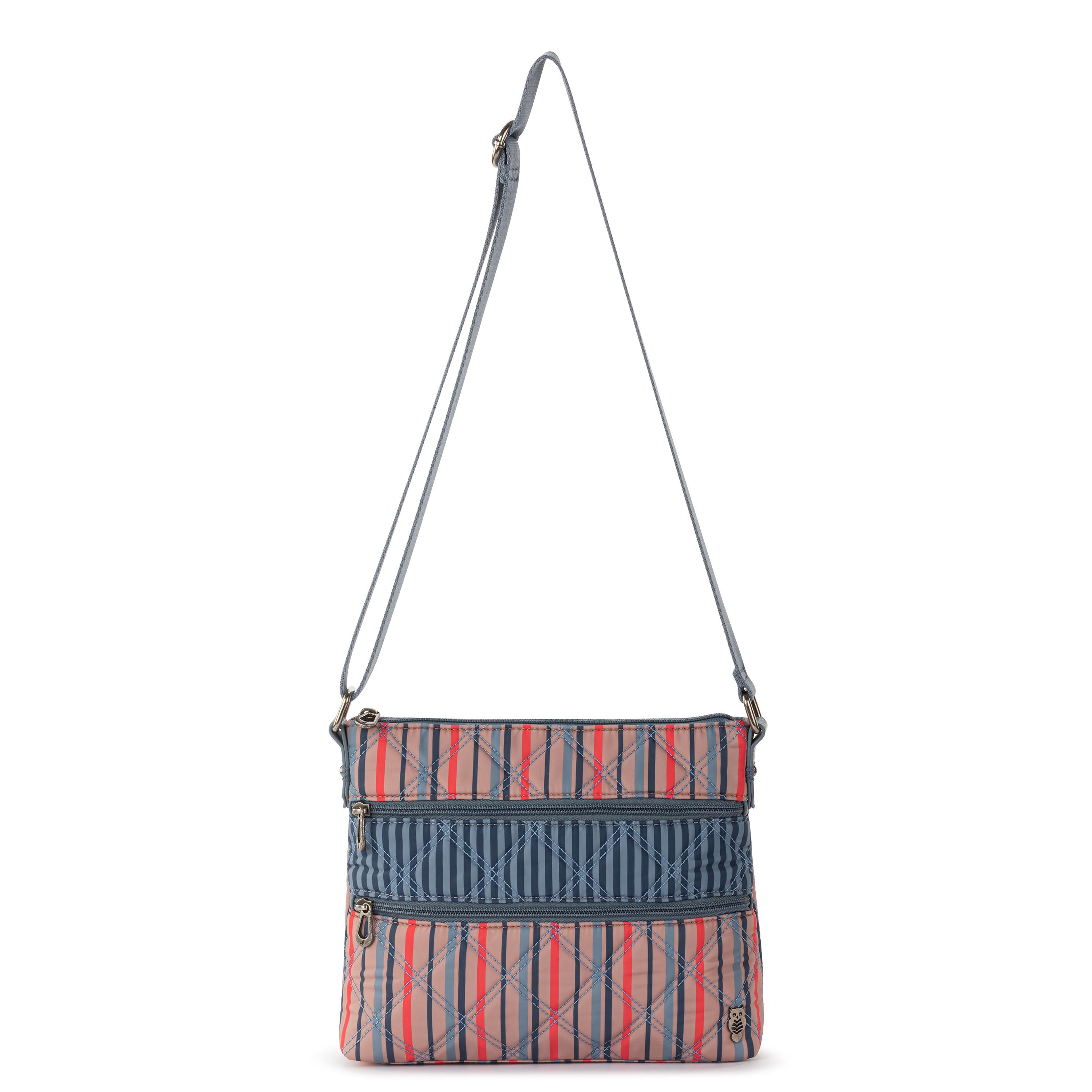 Sakroots Basic Crossbody - EcoTwill - Vintage Multi Stripe Diamond Quilted