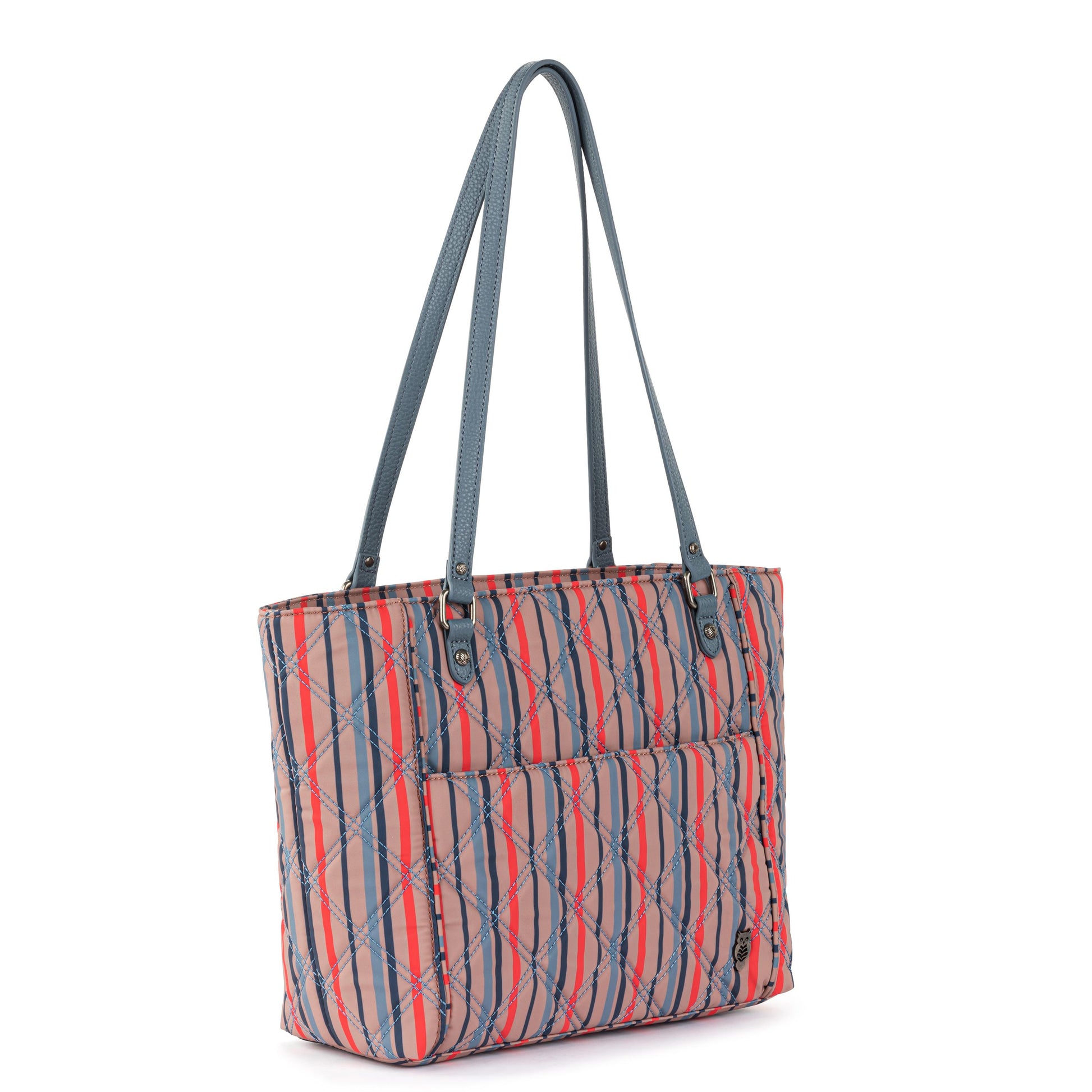 Sakroots Metro Tote EcoTwill - Vintage Multi Stripe Diamond Quilted