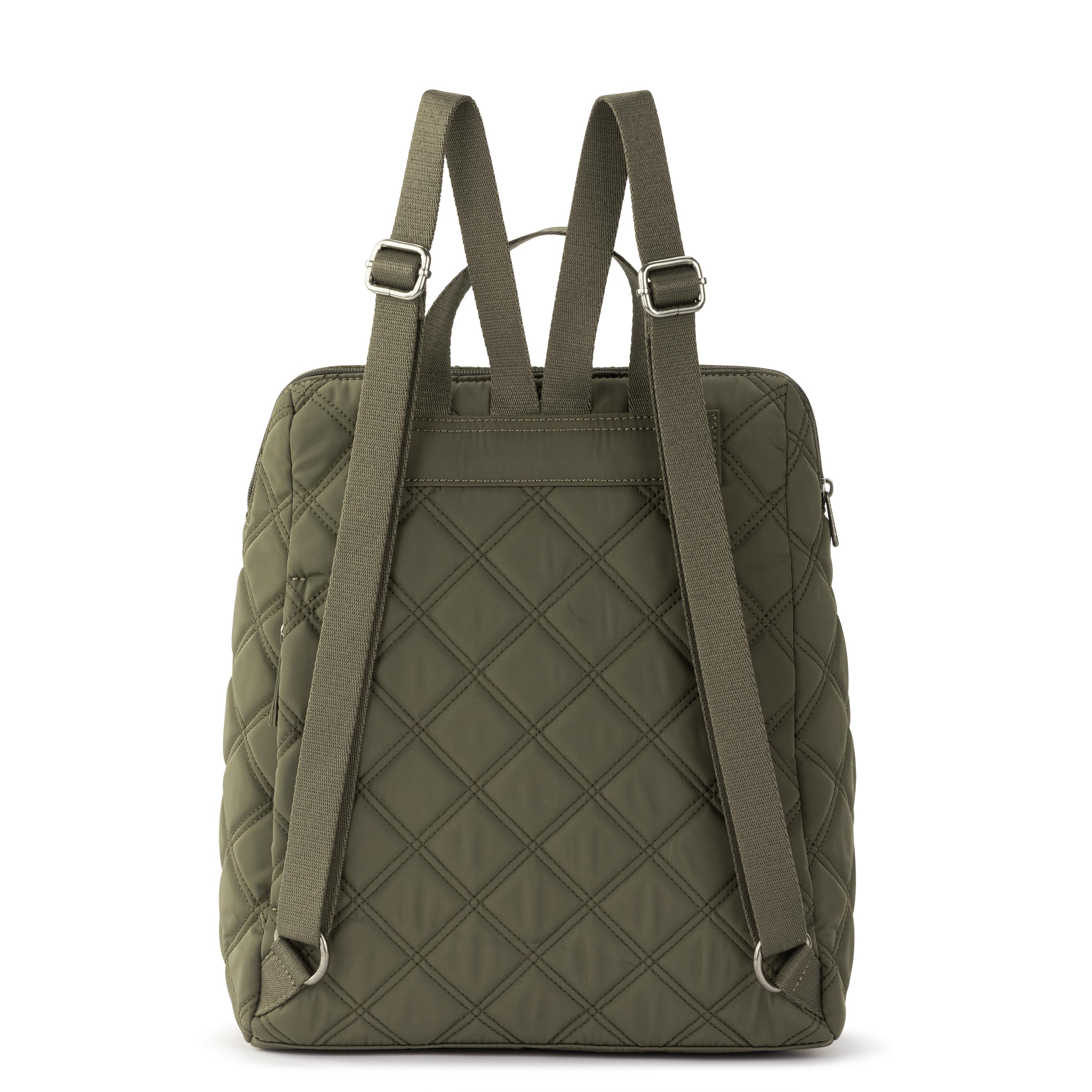 Sakroots Arlo Backpack - EcoTwill - Olive Diamond Quilted