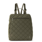 Arlo Backpack - EcoTwill - Olive Diamond Quilted
