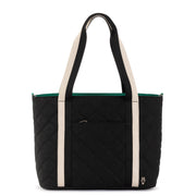 Arlo Large Tote - EcoTwill - Black Diamond Quilted