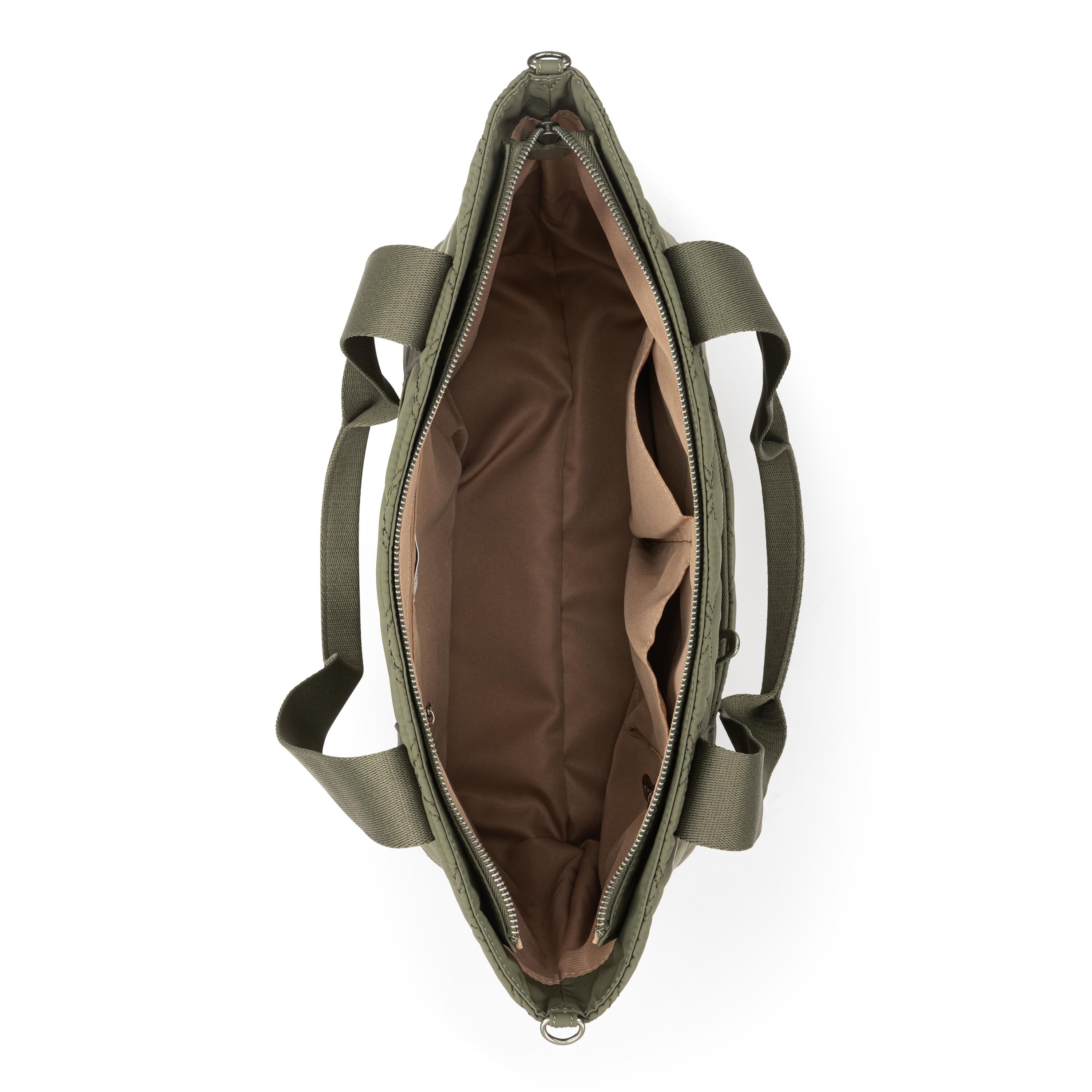 Sakroots Arlo Large Tote - EcoTwill - Olive Diamond Quilted