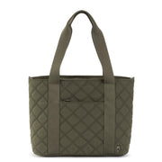 Arlo Large Tote - EcoTwill - Olive Diamond Quilted