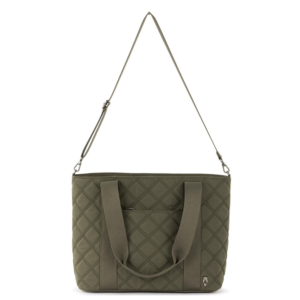 Sakroots Arlo Large Tote - EcoTwill - Olive Diamond Quilted