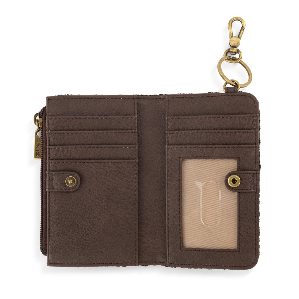 The Sak Encino Essential Wallet - Hand Crochet - Aspen Stripe