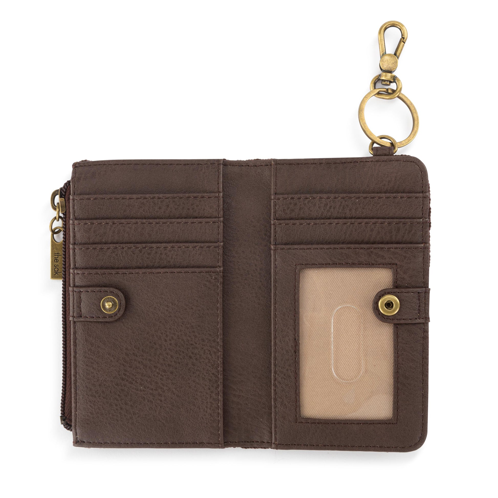 The Sak Encino Essential Wallet Crochet - Brown Check