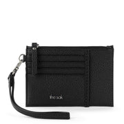 Iris Card Wristlet - Leather - Black