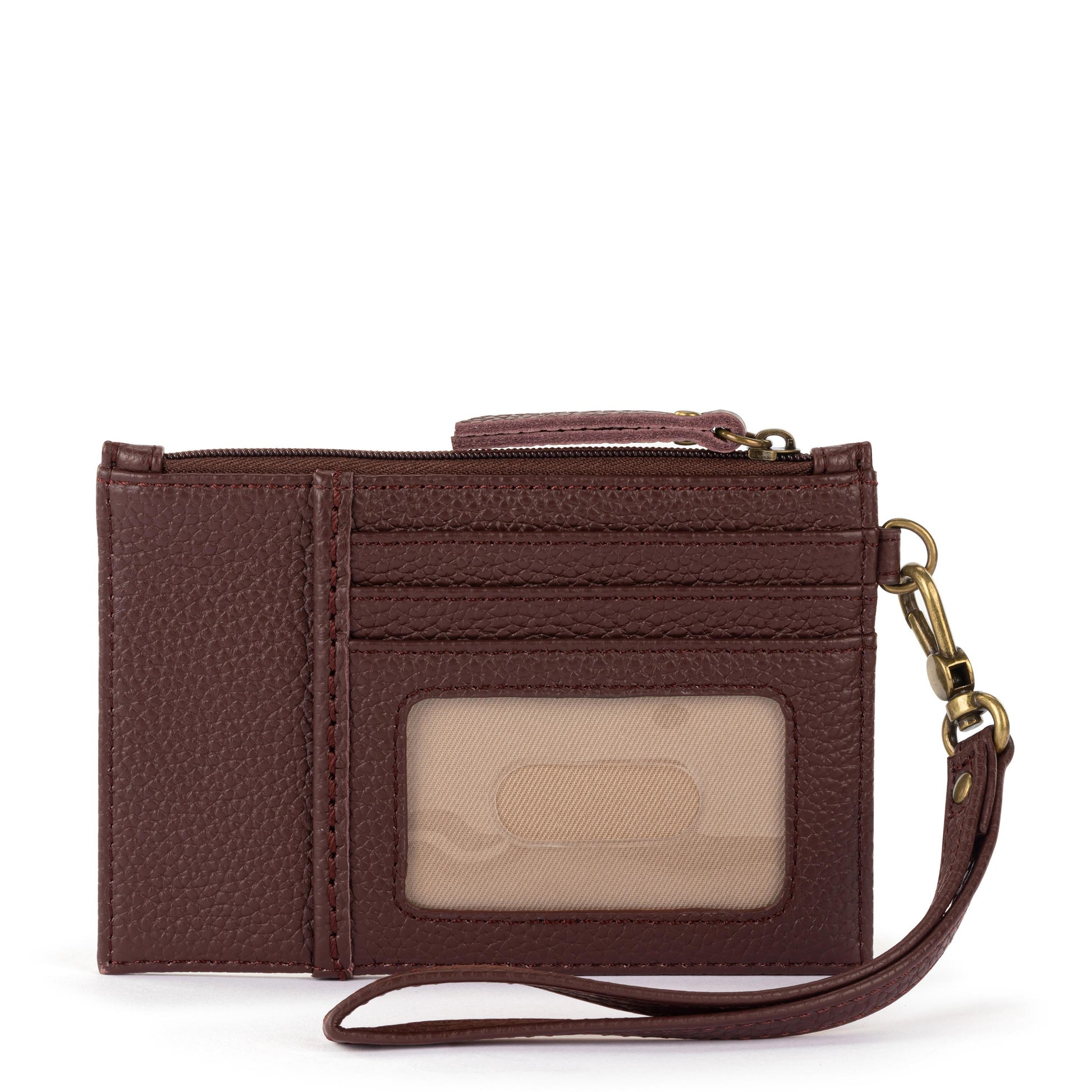 The Sak Iris Card Wristlet Leather - Mahogany