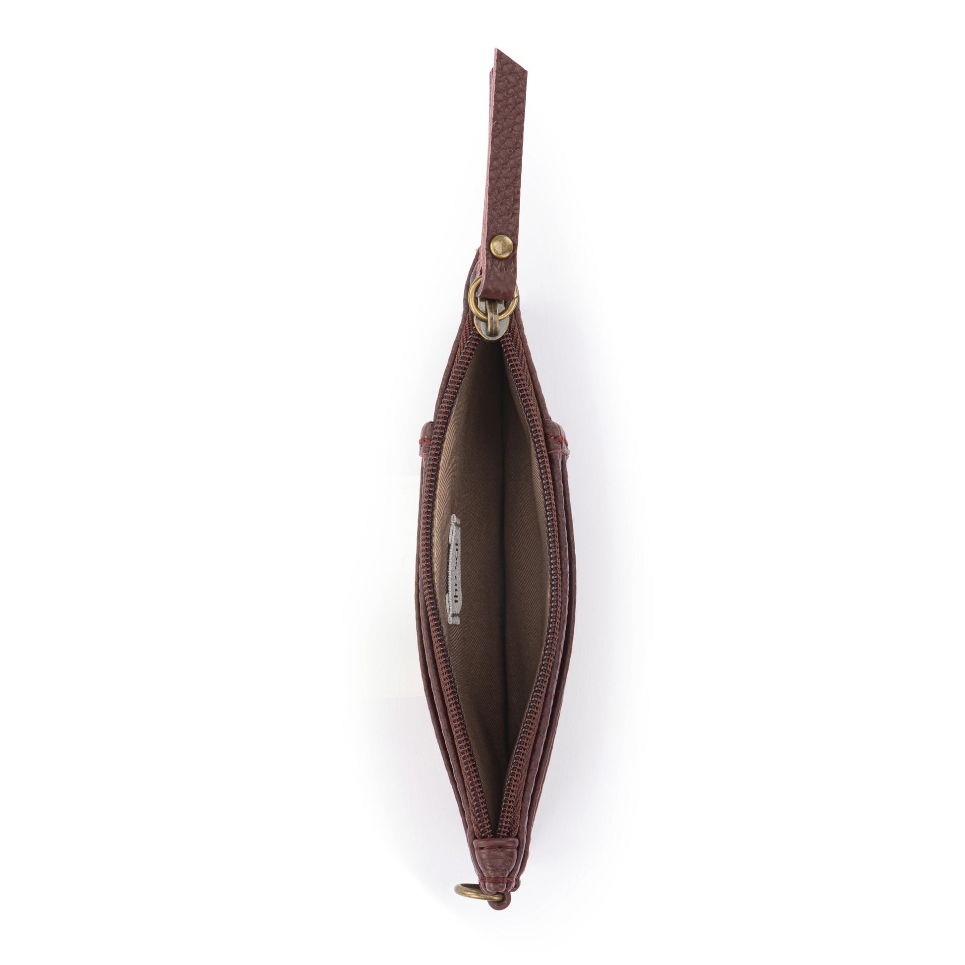 The Sak Iris Card Wristlet Leather - Mahogany