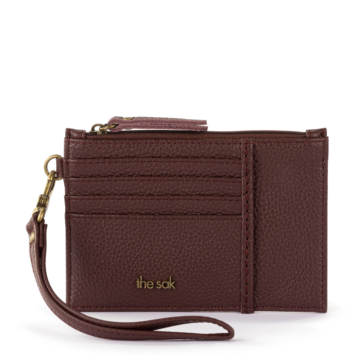 The Sak Iris Card Wristlet Leather - Mahogany