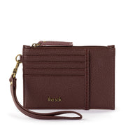 Iris Card Wristlet - Leather - Mahogany