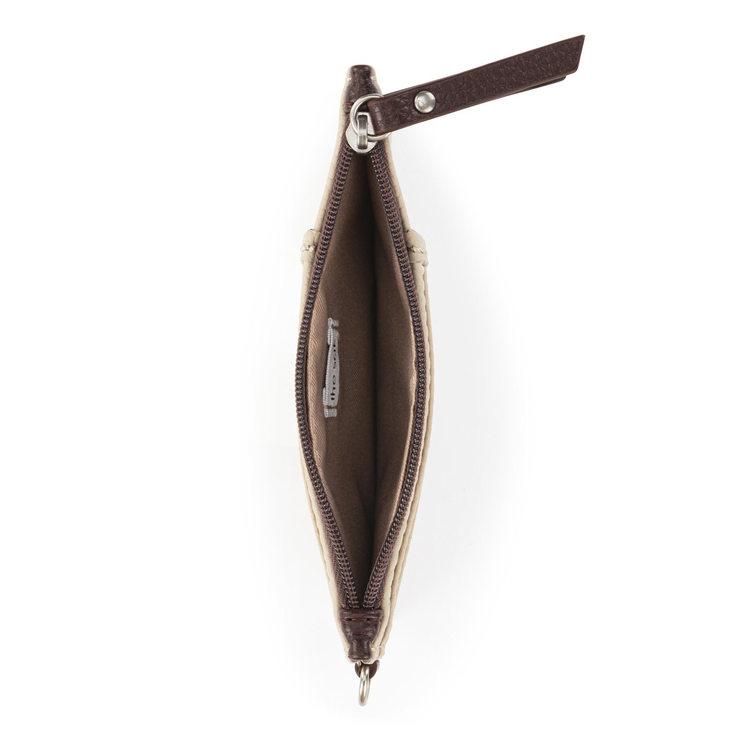 The Sak Iris Card Wristlet Leather - Sand Mahogany