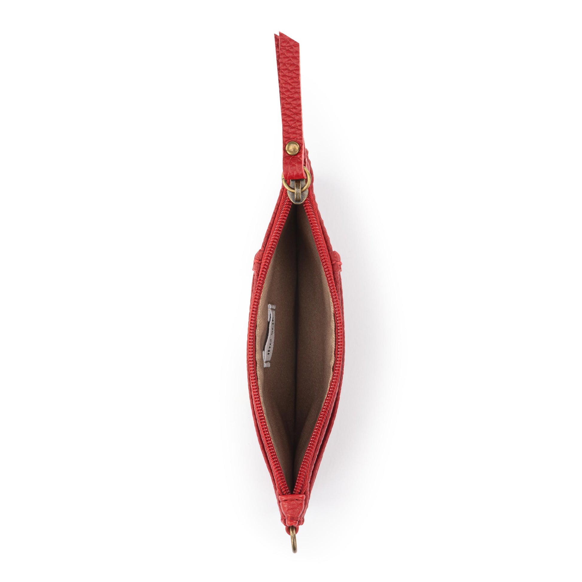 The Sak Iris Card Wristlet Leather - Scarlet