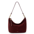 The Sak Jasmine Small Hobo - Leather - Black Cherry Suede