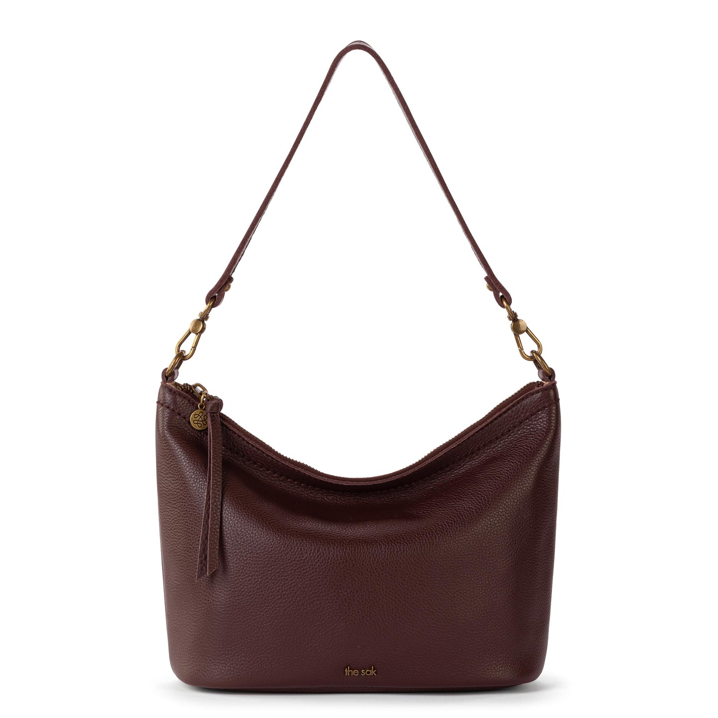 The Sak Jasmine Small Hobo Leather - Mahogany