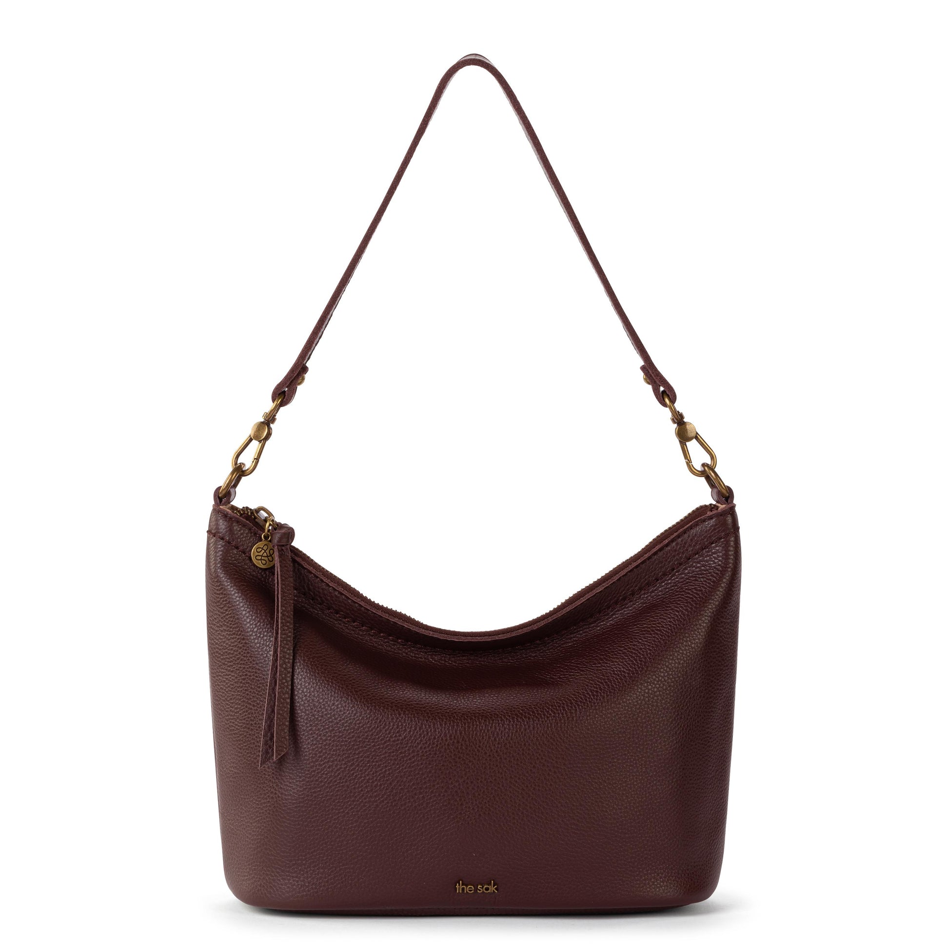 The Sak Jasmine Small Hobo Leather - Mahogany
