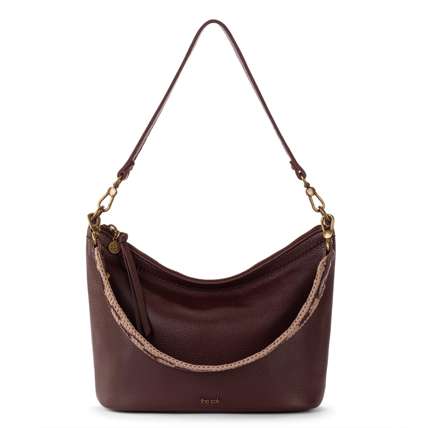The Sak Jasmine Small Hobo Leather - Mahogany