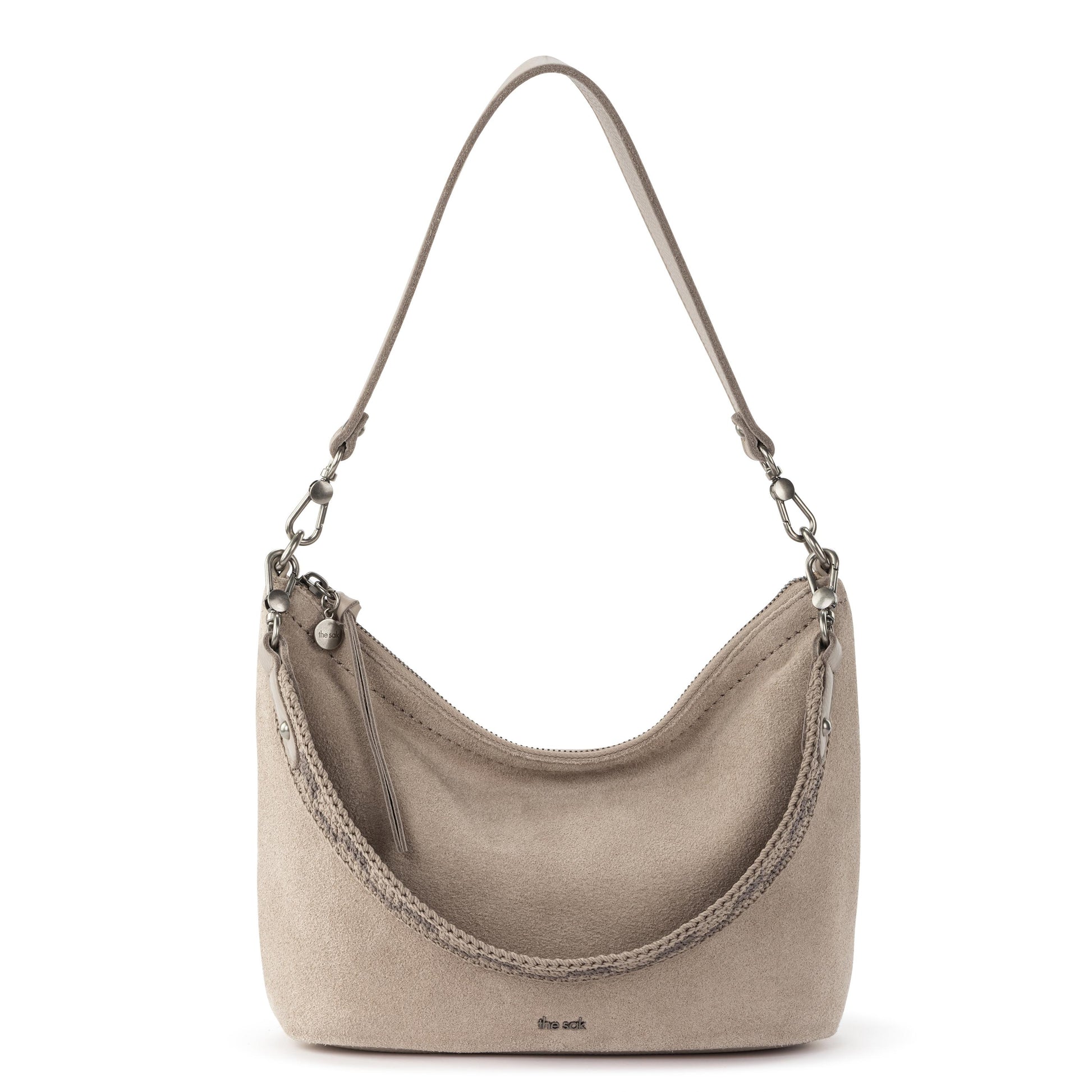 The Sak Jasmine Small Hobo Leather - Sand Suede