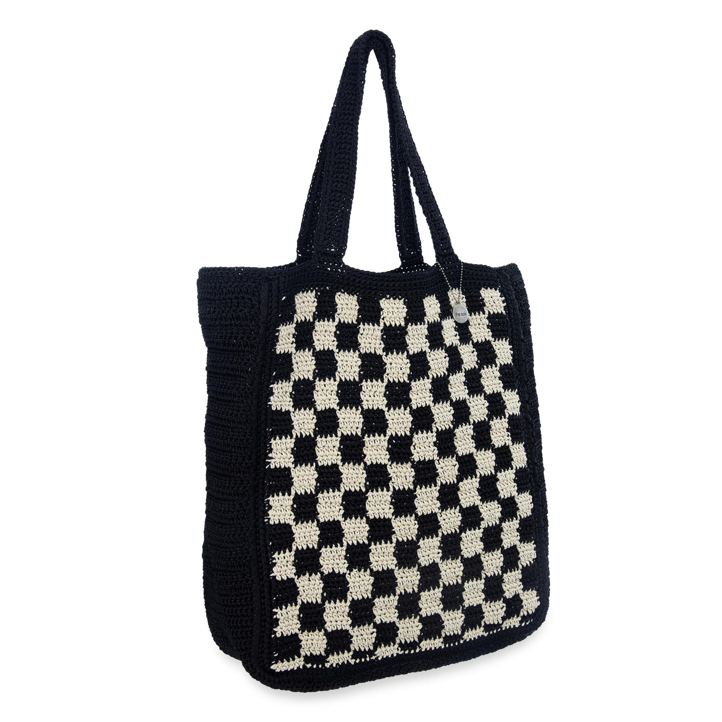 The Sak Lanie Market Tote Crochet - Black Check