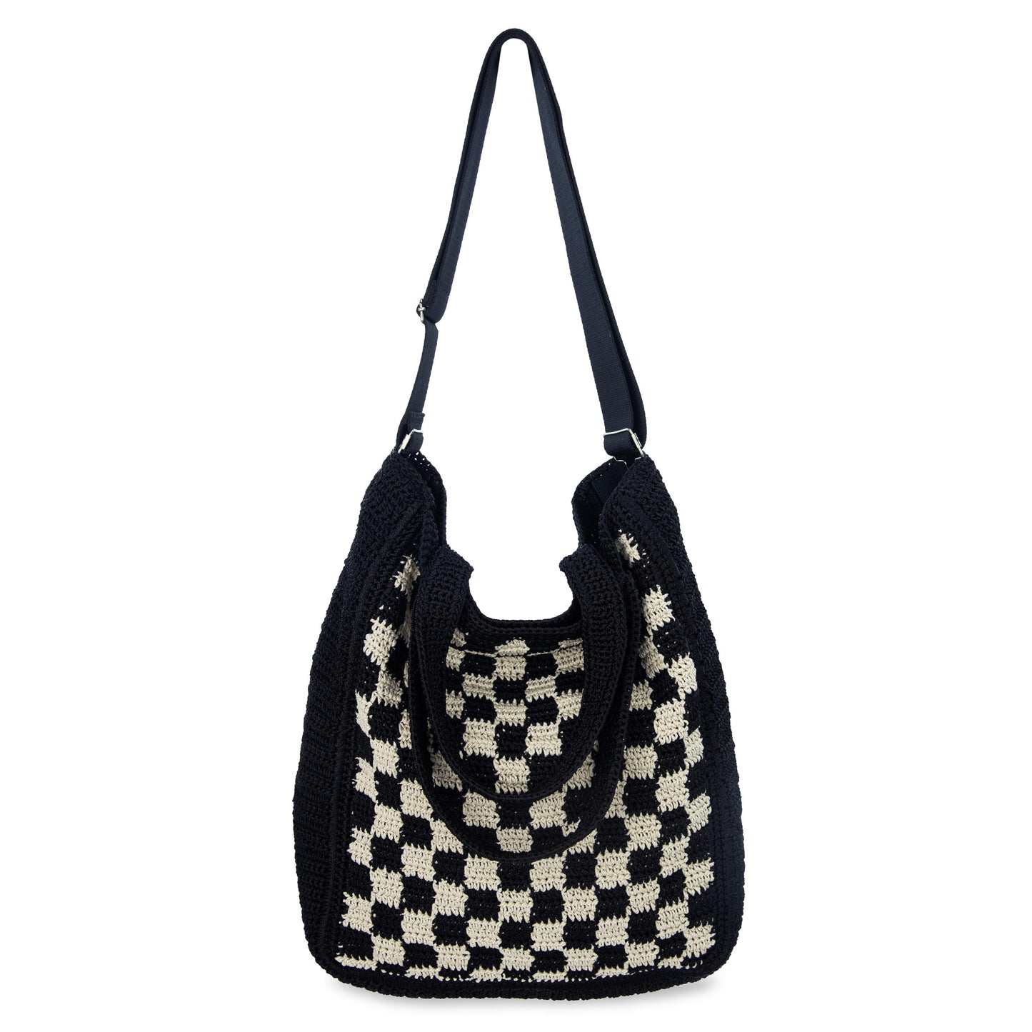 The Sak Lanie Market Tote Crochet - Black Check