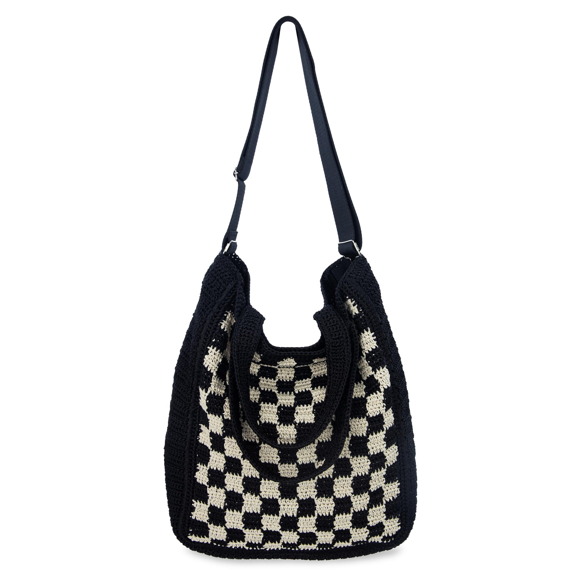 The Sak Lanie Market Tote Crochet - Black Check