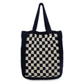 The Sak Lanie Market Tote - Hand Crochet - Black Check