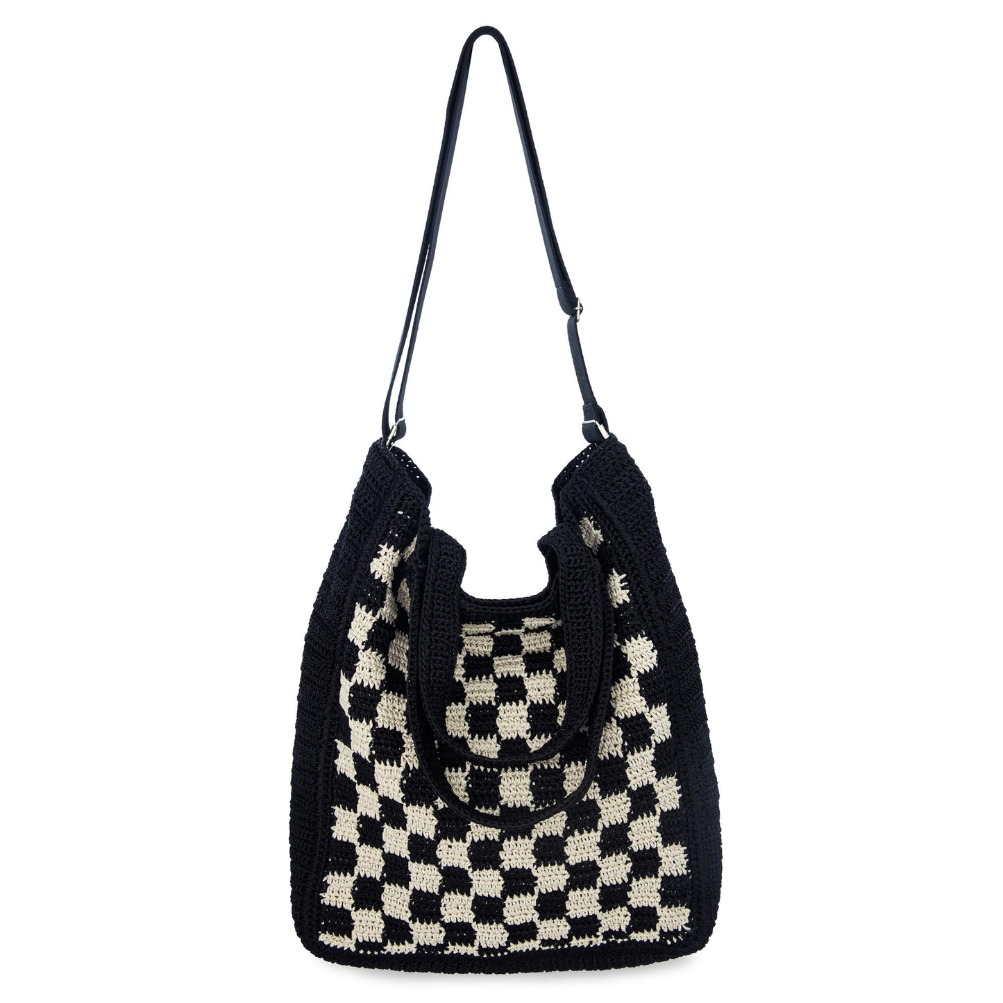 The Sak Lanie Market Tote Crochet - Black Check