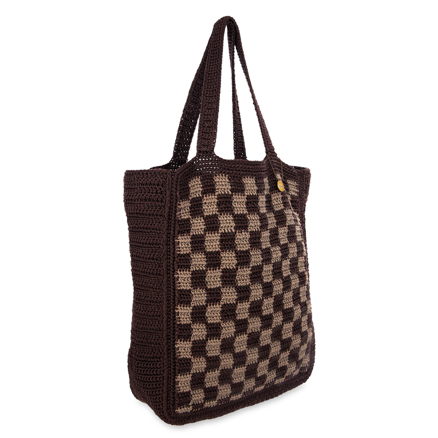 The Sak Lanie Market Tote Crochet - Brown Check