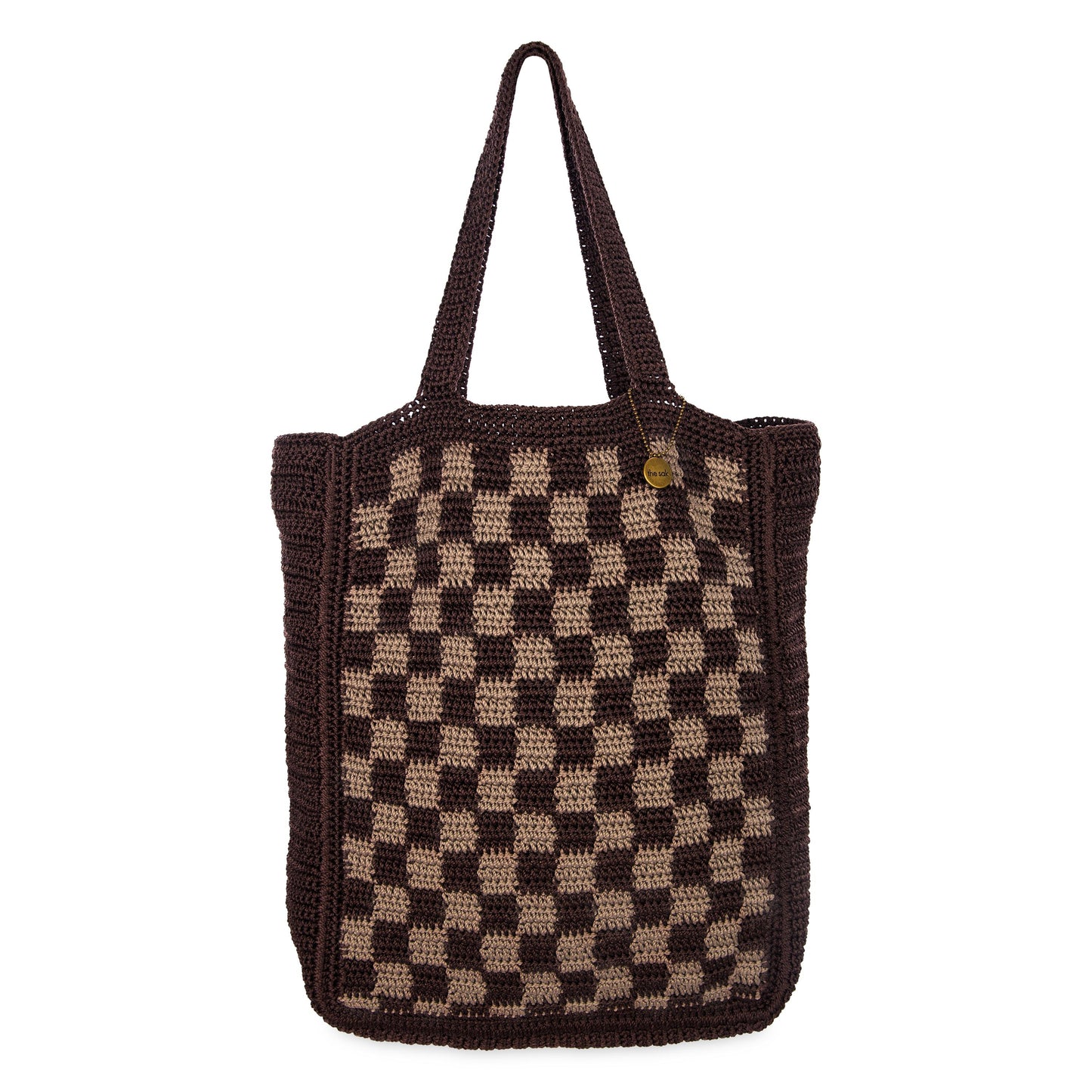 The Sak Lanie Market Tote Crochet - Brown Check